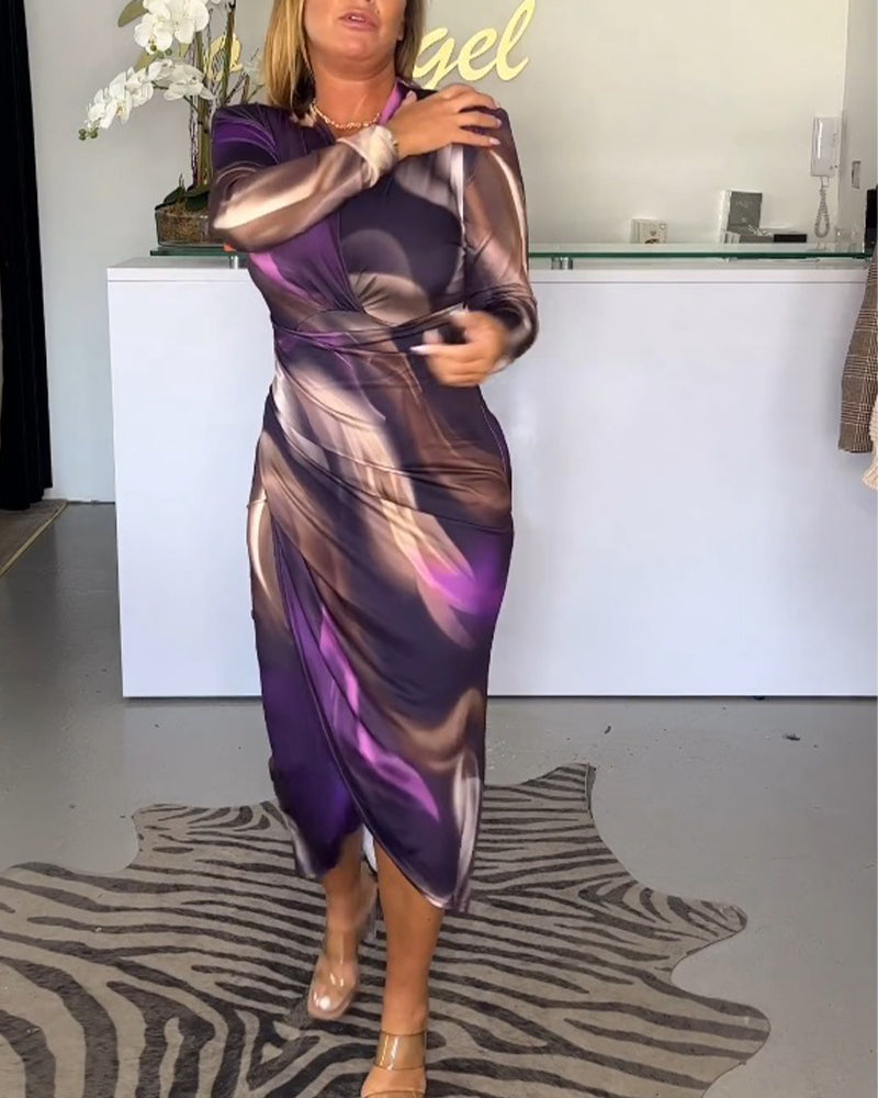Katharina® | Elegante jurk met V-hals en split